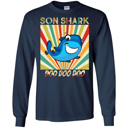 Son Shark Doo Doo Doo Family Shark Gift Shirt Navy