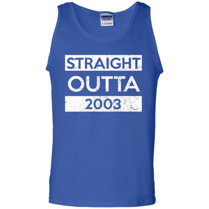 Brithday T-shirt Straight Outta 2003 Royal