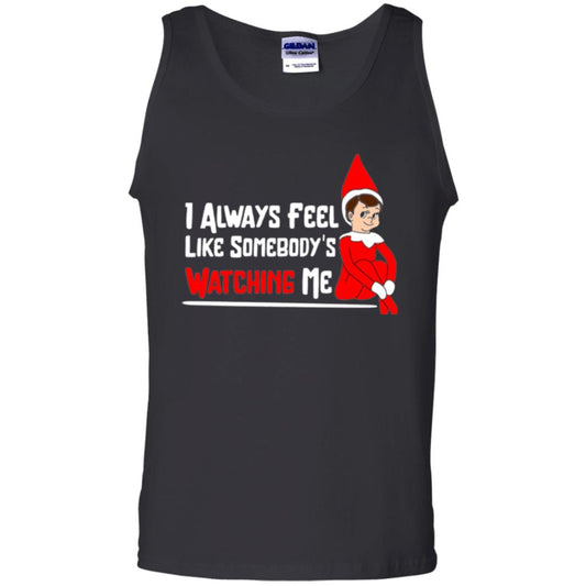 Christmas T-shirt I Alway Feel Like Somebody_s Watching Me Black