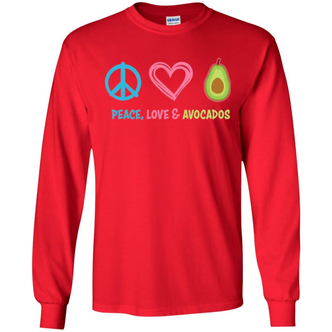 Peace Love And Avocados Red