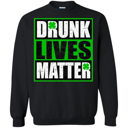 Vintage Drunk Lives Matter Saint Patrick_s Day T-shirt Black