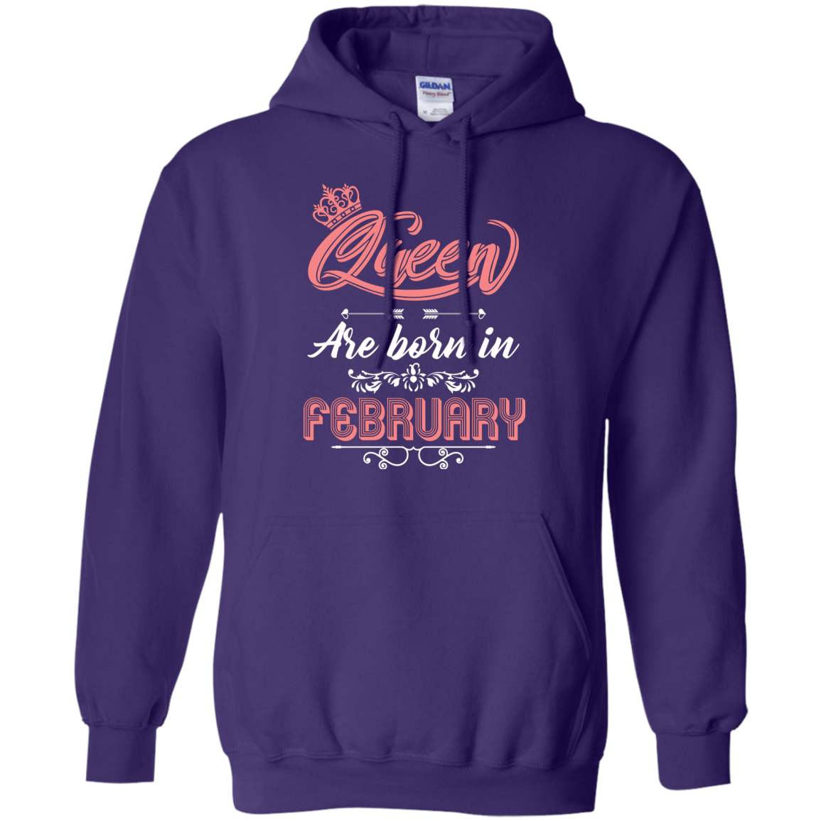 Brithday T-Shirt Queen Are Born In February Purple