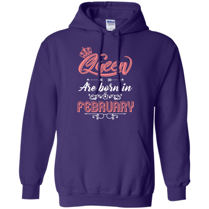 Brithday T-Shirt Queen Are Born In February Purple