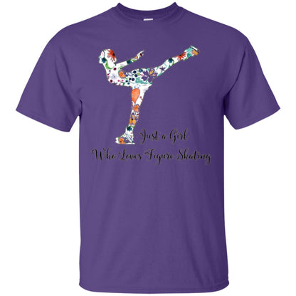 Just A Girl Who Loves Figure Skating T-shirt Purple