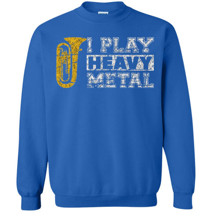 Funny Band Distressed T-shirt I Play Heavy Metal Royal