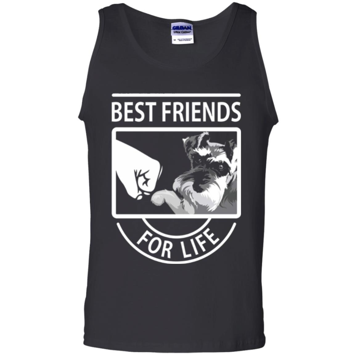 Schnauzer Lover T-shirt Best Friends For Life Black