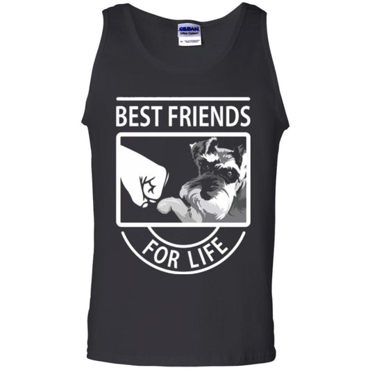 Schnauzer Lover T-shirt Best Friends For Life Black