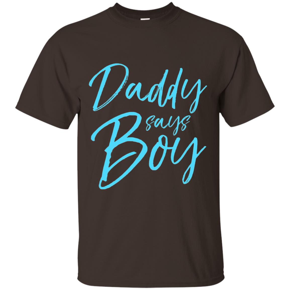 Daddy Says Boy Blue Gender Reveal Announcement Dark Chocolate