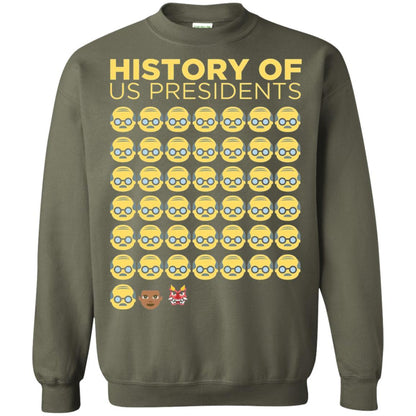 Anti Trump T-shirt History Of Us Presidents Military Green