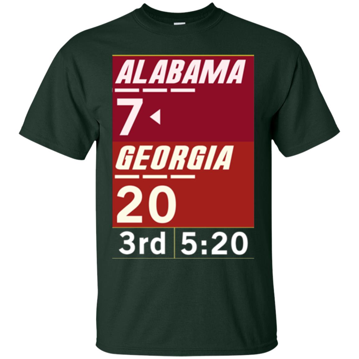 Football Lover T-shirt Alabama 26-23 Comeback Win 2-sided Forest Green