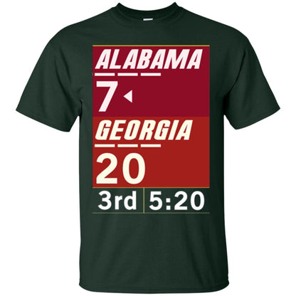 Football Lover T-shirt Alabama 26-23 Comeback Win 2-sided Forest Green