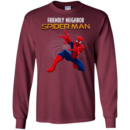 Friendly Neighbor Spider Man Movie Fan T-shirt Maroon