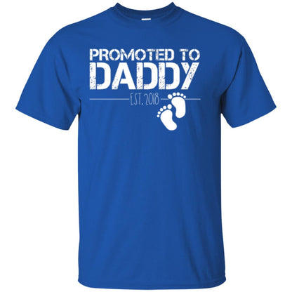 Promoted To Daddy Est 2018 New Daddy T-shirt Royal