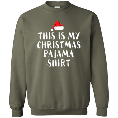 Christmas T-shirt This Is My Christmas Pajama Military Green