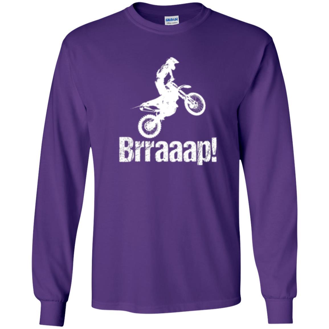Motocross T-shirt Dirt Bike Rider Brraaap Purple