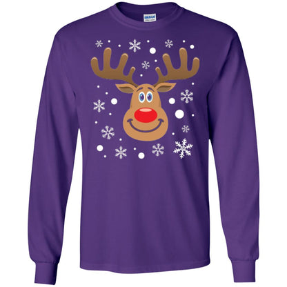 Christmas T-shirt Reindeer Merry Christmas Purple