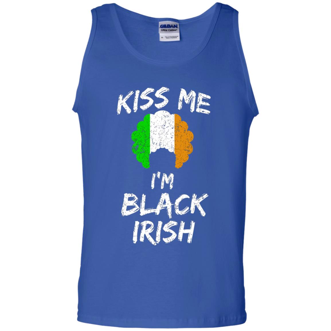 Kiss Me I_m Black Irish Funny St Patrick_s Day T-shirt Royal