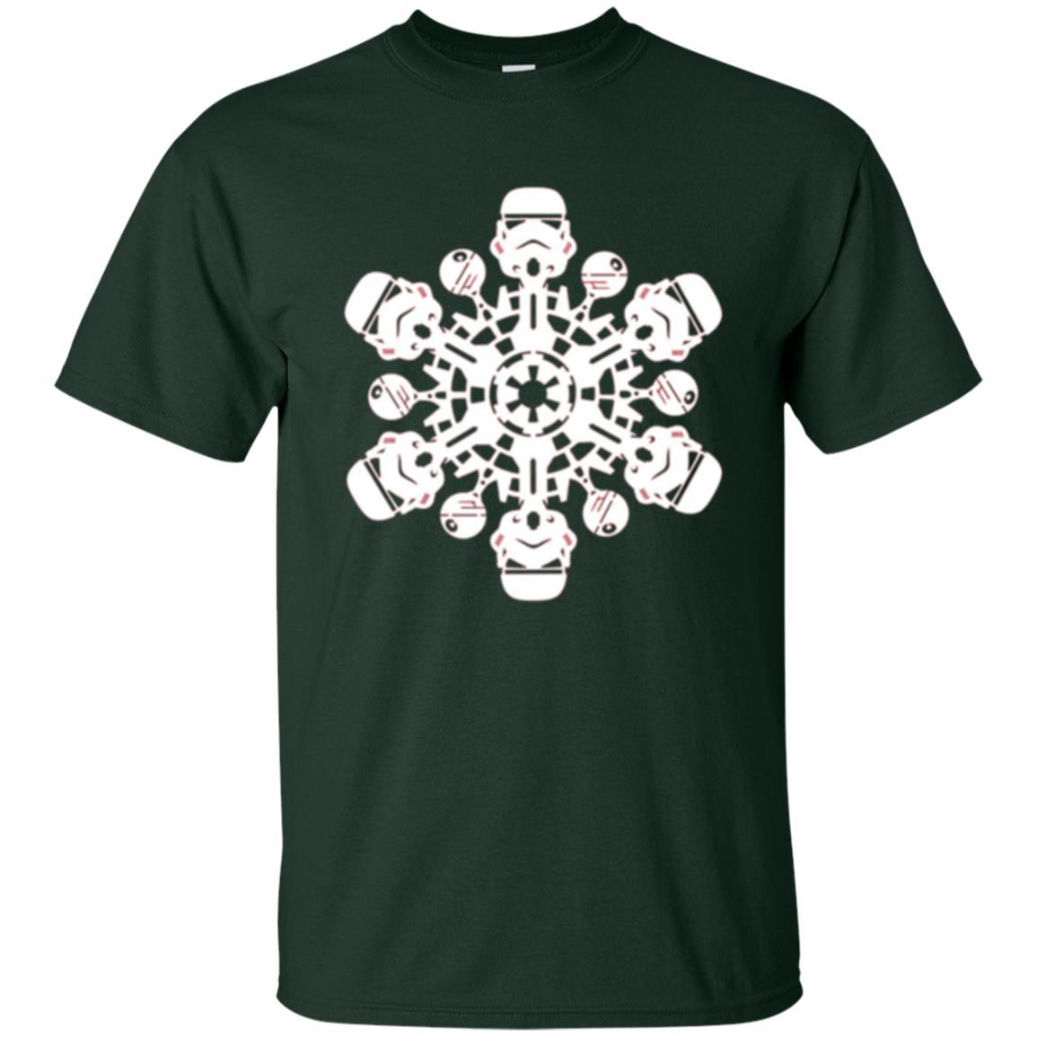 Film T-shirt Star Wars Stormtrooper Christmas Snowflake Graphic Forest Green