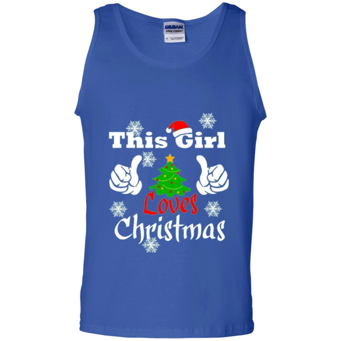 Funny Christmas This Girl Loves Christmas T-shirt Royal