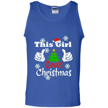Funny Christmas This Girl Loves Christmas T-shirt Royal