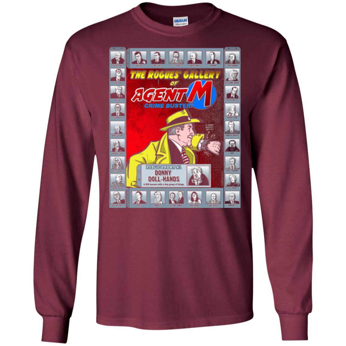 The Rogues' Gallery Of Agent M T-shirt Maroon