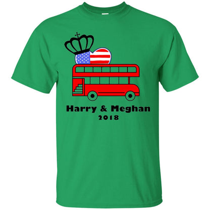 Harry And Meghan 2018 Royal Wedding Bus T-shirt Irish Green