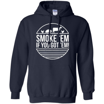 Bbq T-shirt Smoke 'em If You Got 'em Navy