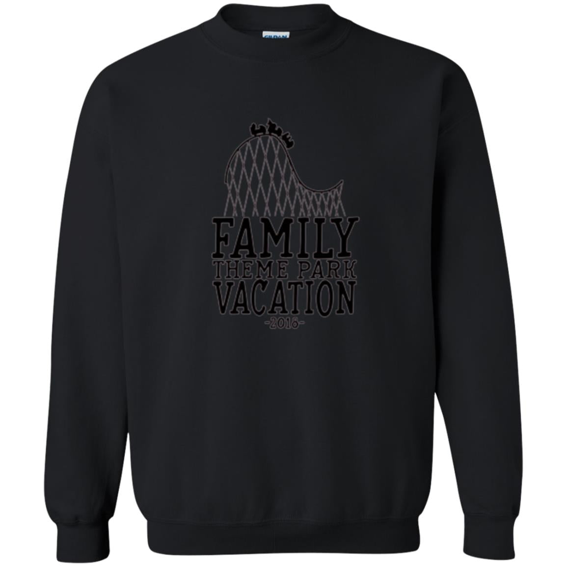 Family T-shirt Vacation 2018 Theme Park Roller Coaster Black
