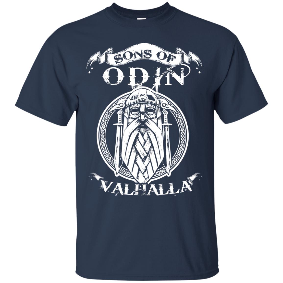 Sons Of Odin Valhalla Viking T-shirt Navy