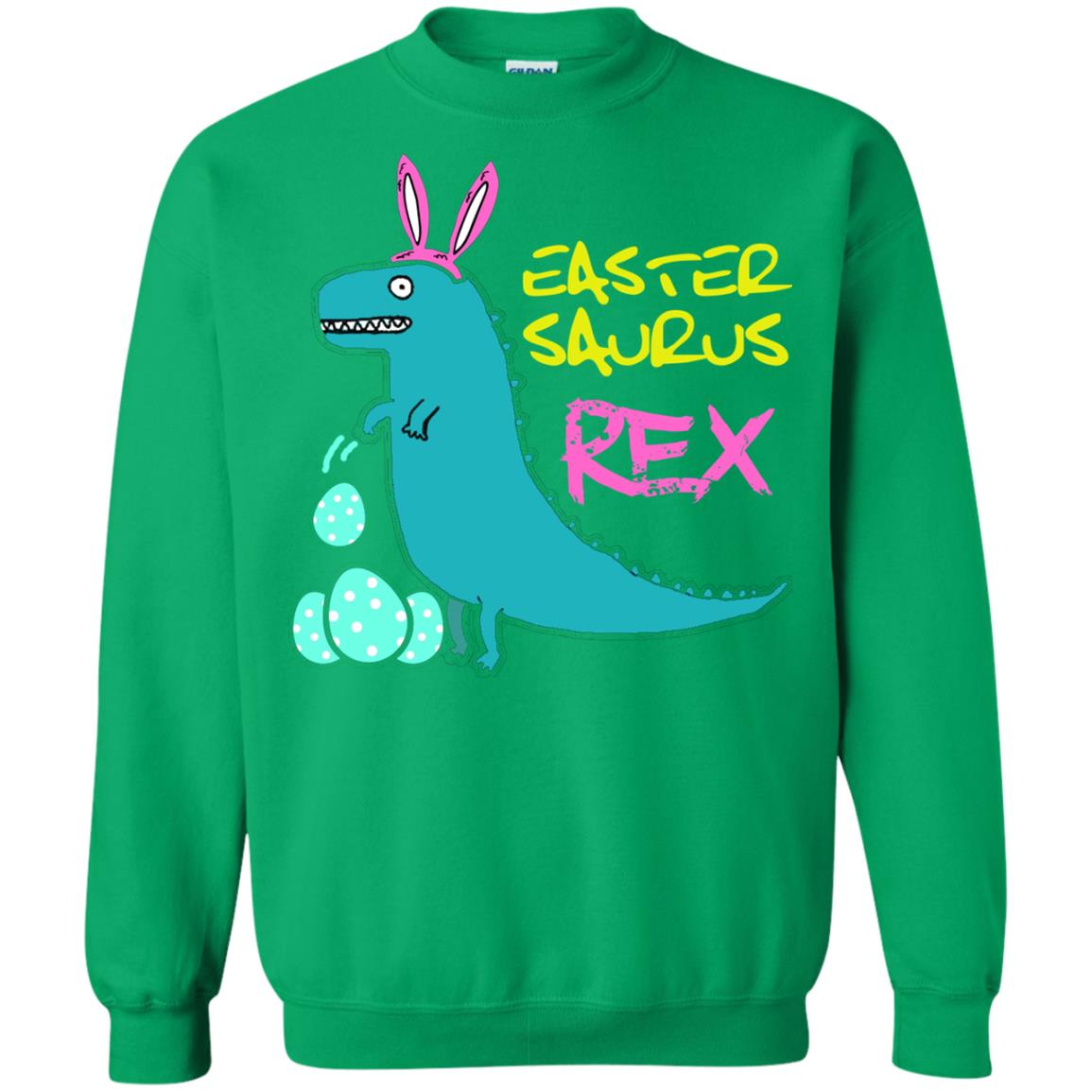 Easter Saurus Trex Bunny Dinosaur T-shirt Irish Green