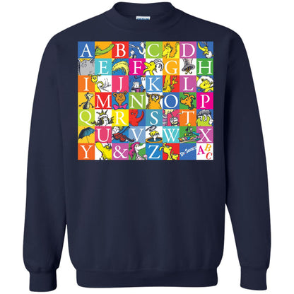 Dr. Seuss A To Z Gift Shirt For Funny Man Navy