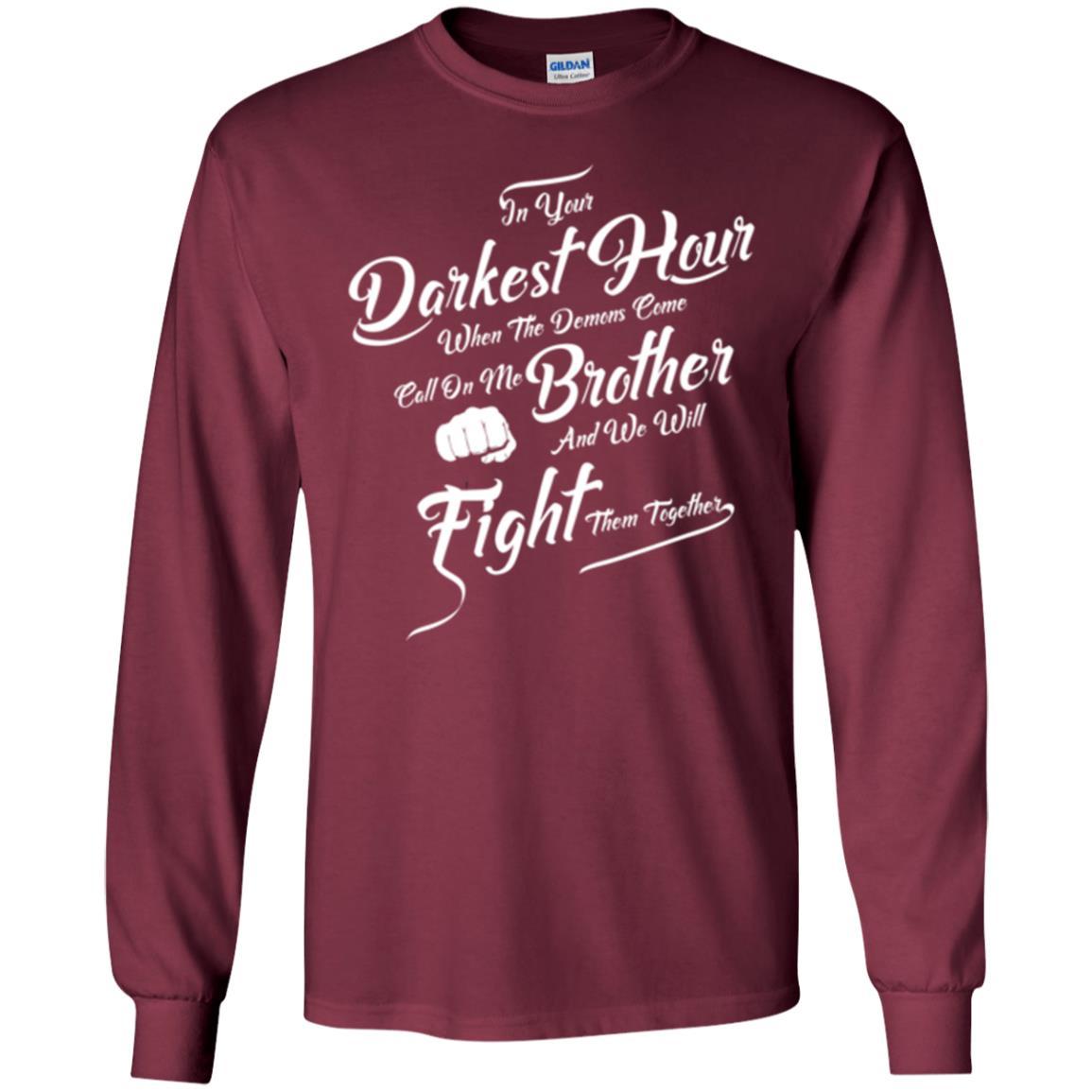 Family T-shirt In Your Darkest Hour Maroon