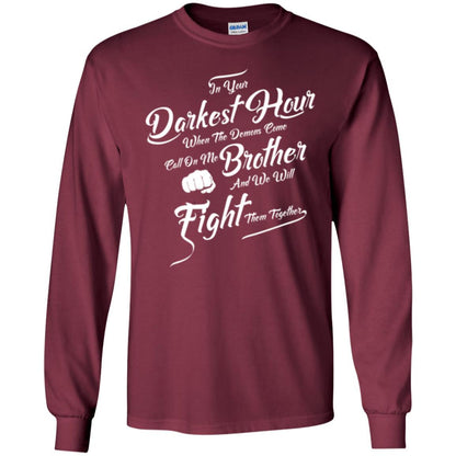 Family T-shirt In Your Darkest Hour Maroon