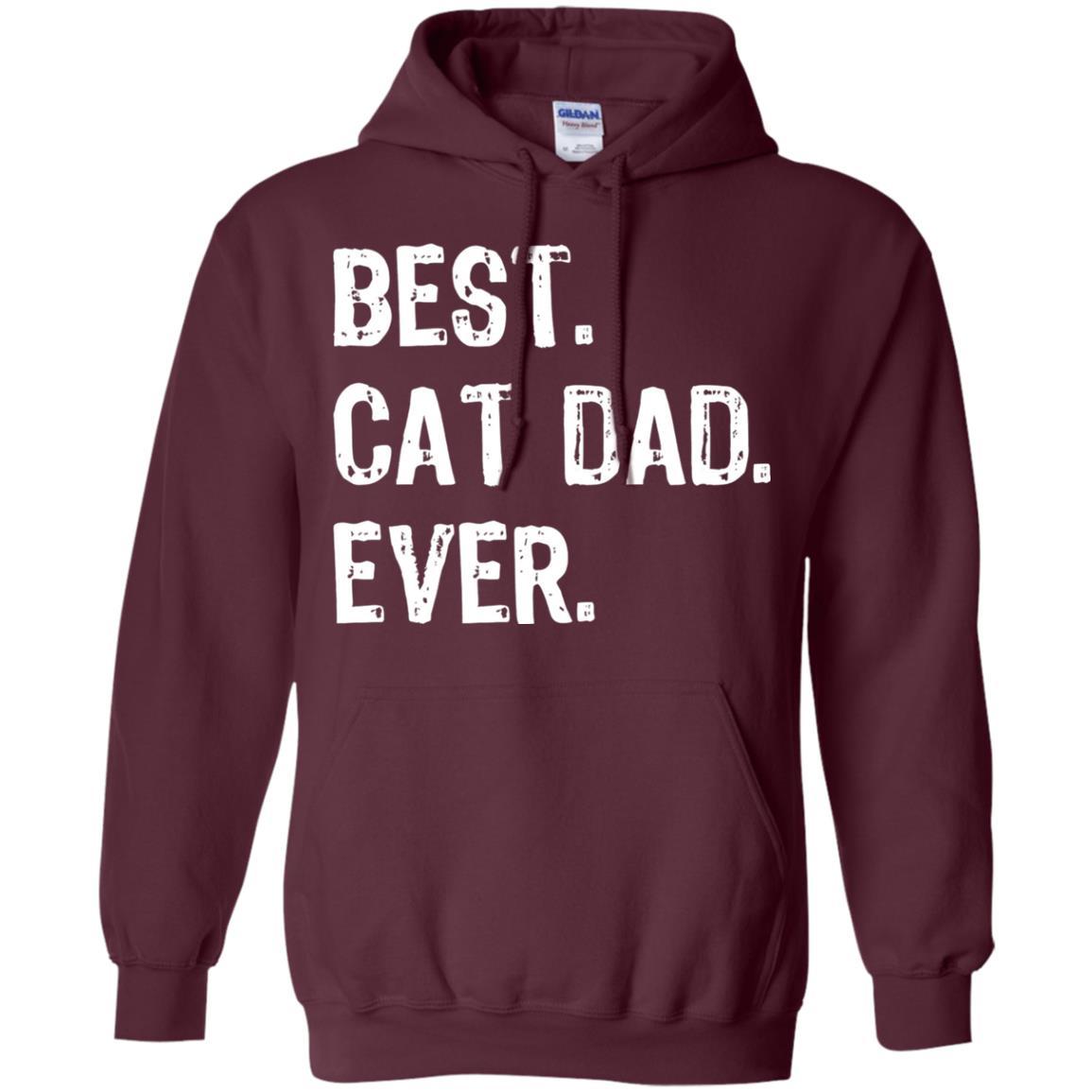 Cat Lover T-shirt Best Cat Dad Ever Maroon