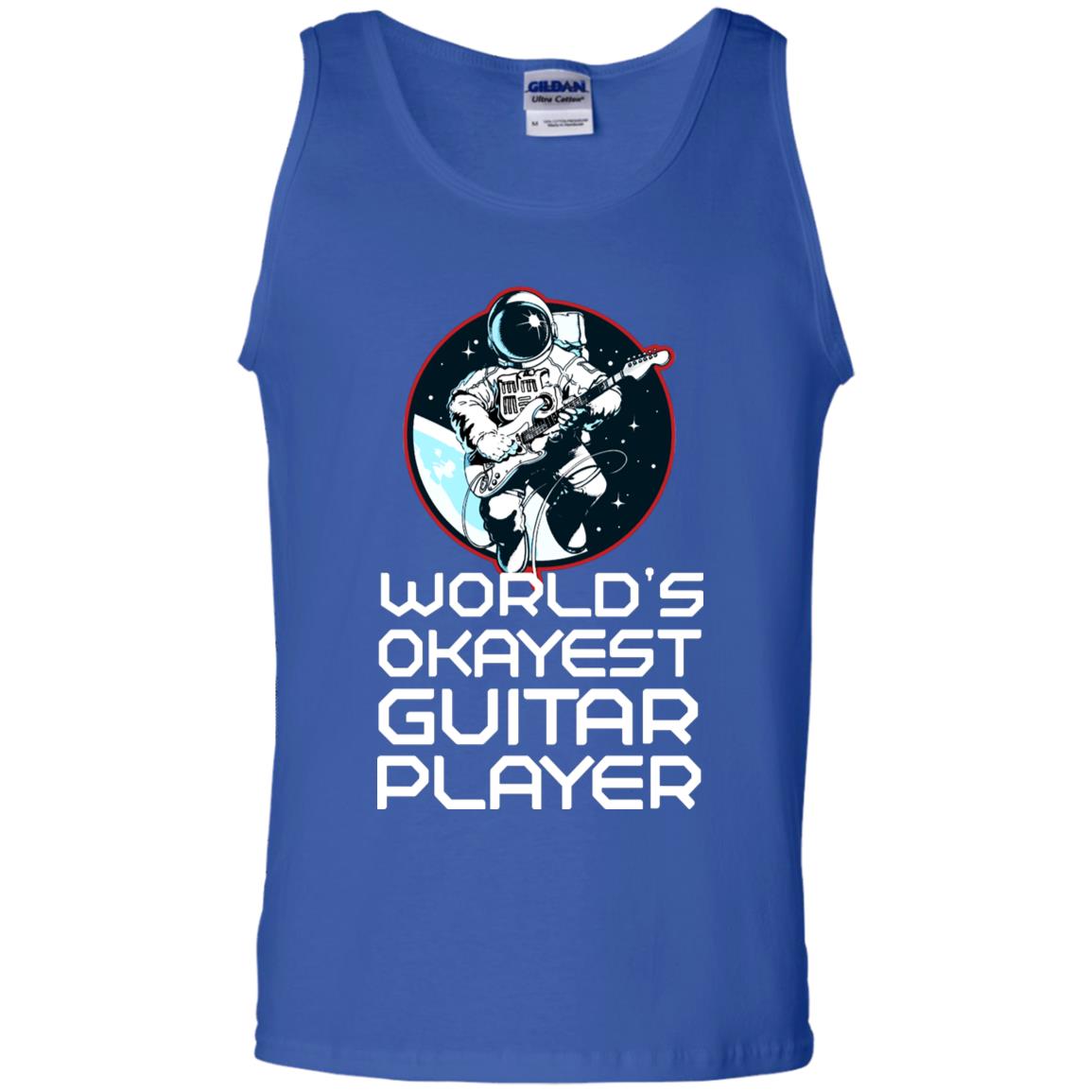 World's Okayest Guitar Player Guitarist Gift Shirt Royal