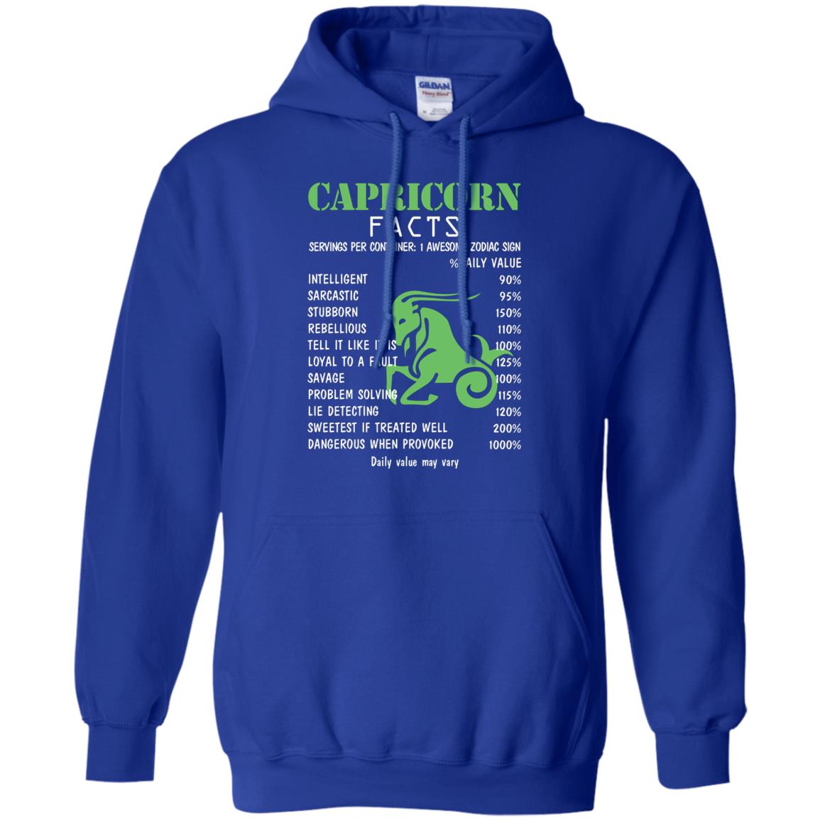 Capricorn Facts 1 Awesome Zodiac Sign Gift Shirt For Capricorn Horoscope Royal