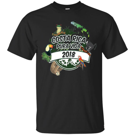 Costa Rica Pura Vida 2018 T-shirt Black