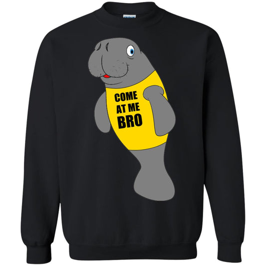 Manatee Novelty Come At Me Bro T-shirt Black