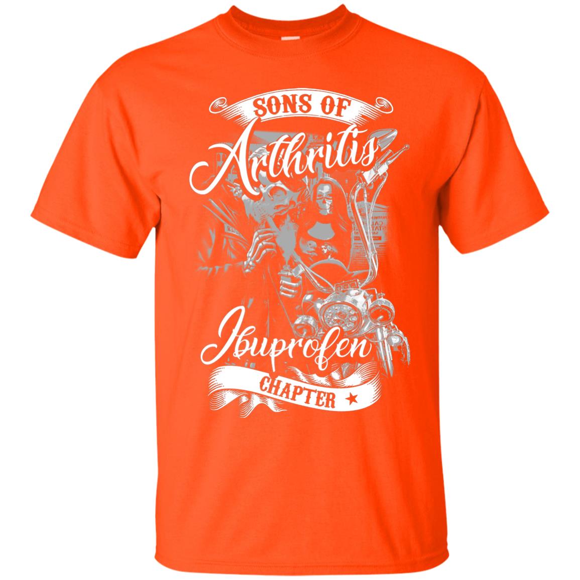 Sons Of Arthritis Ibupronfen Chapter Funny Motorcycle Shirt Orange
