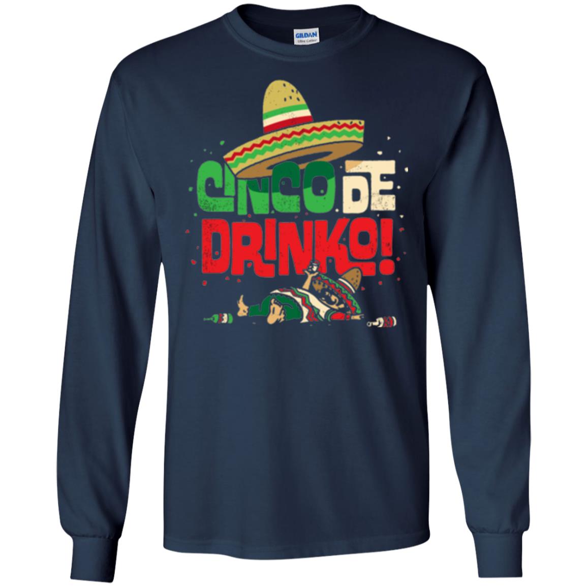 Cinco De Drinko Cinco De Mayo Drink Lover T-shirt Navy