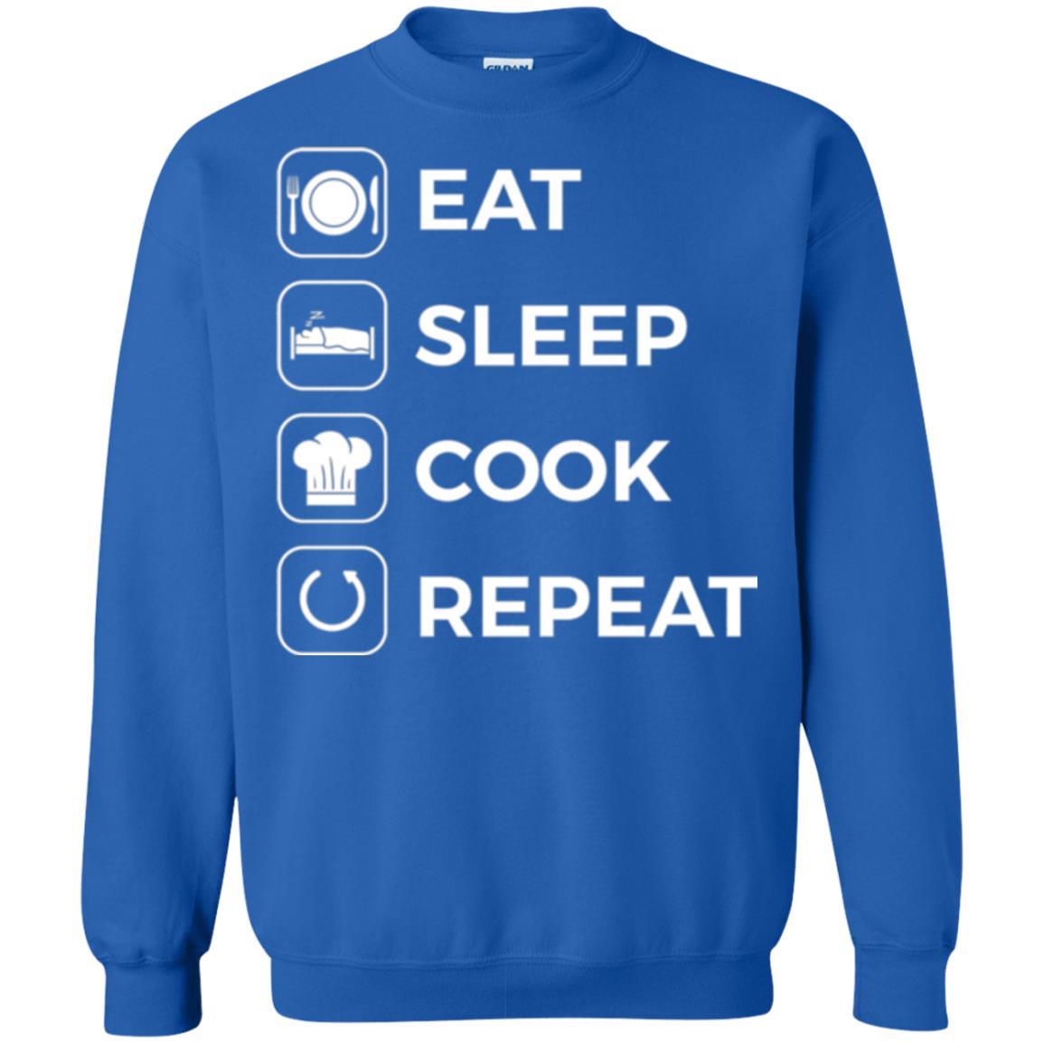 Chef T-shirt Eat Sleep Cook Repeat T-shirt Royal