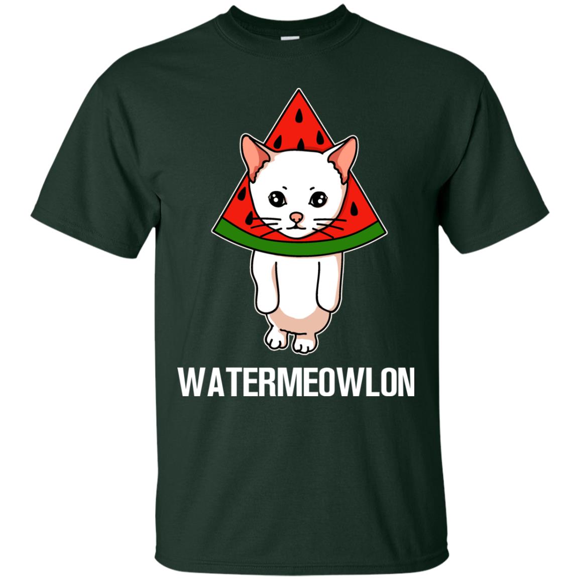 Watermeowlon Funny Summer Melon Fruit Shirt Forest