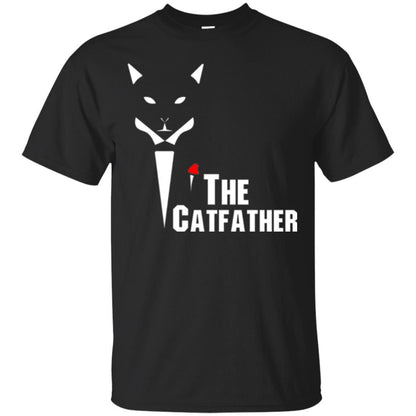 Cat Dad Lover T-shirt The Catfather T-shirt Black