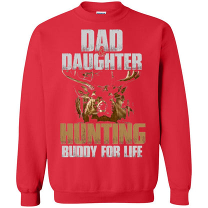 Family Christmas T-shirt Dad And Daughter Hunting Buddy For Life Red