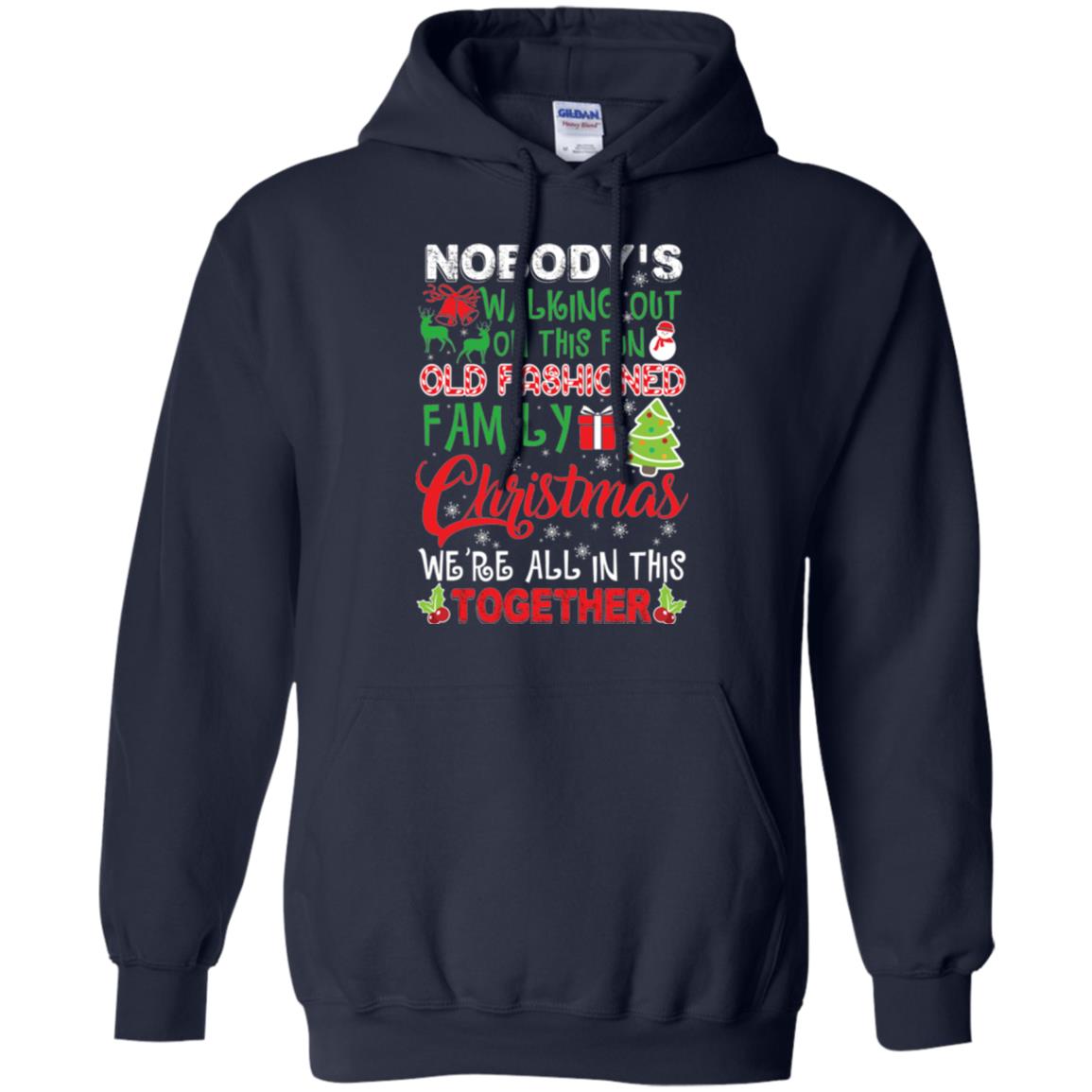 Christmas T-shirt We_re All In This Together Navy