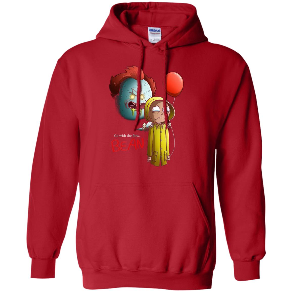 Go With The Flow It And Bean Horror Movie Shirt Red