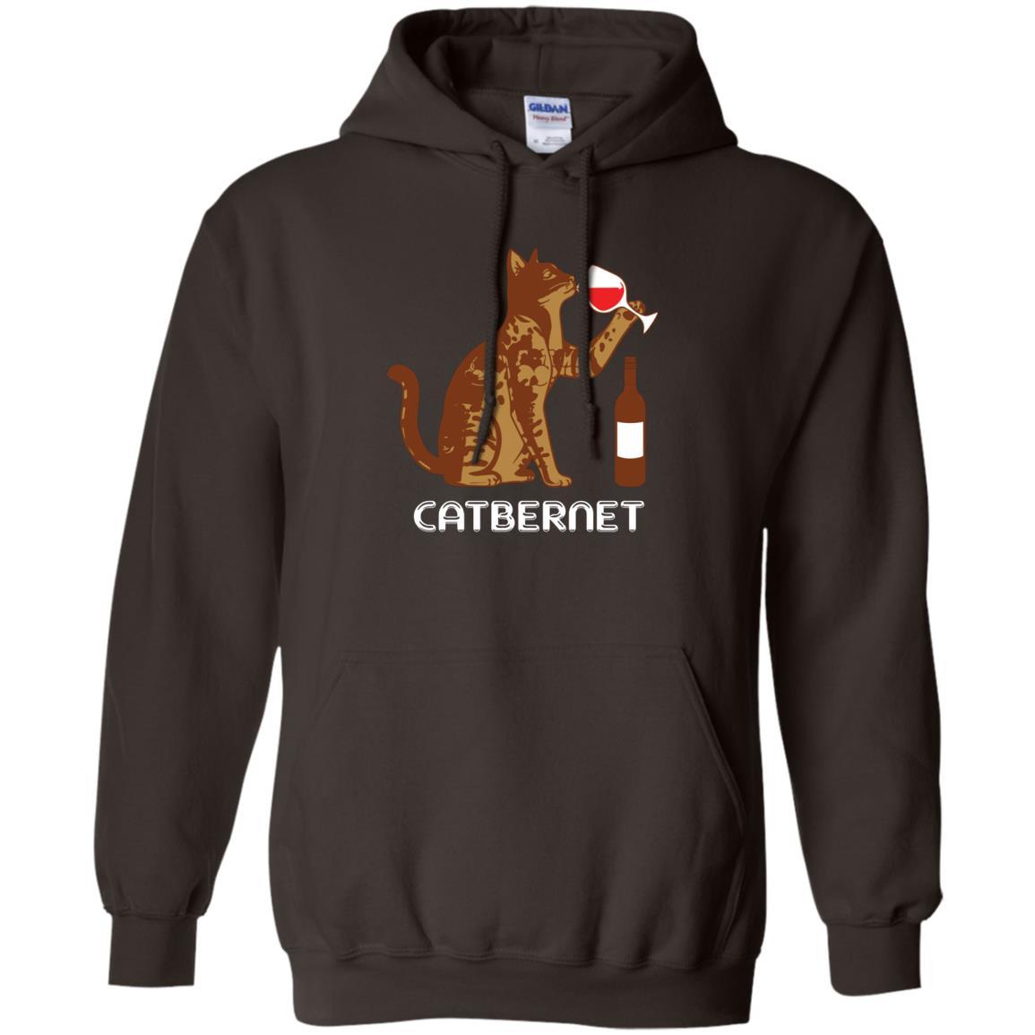 Cat Lovers T-shirt Catbernet Cat Wine Dark Chocolate