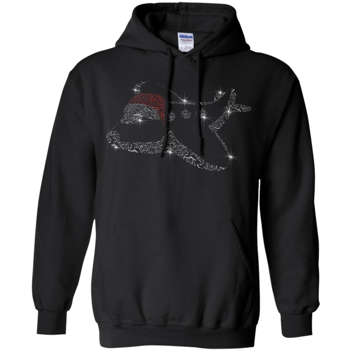 Airplane With Santa Hat Merry Christmas Gift Shirt For Mens Womens Kids Black