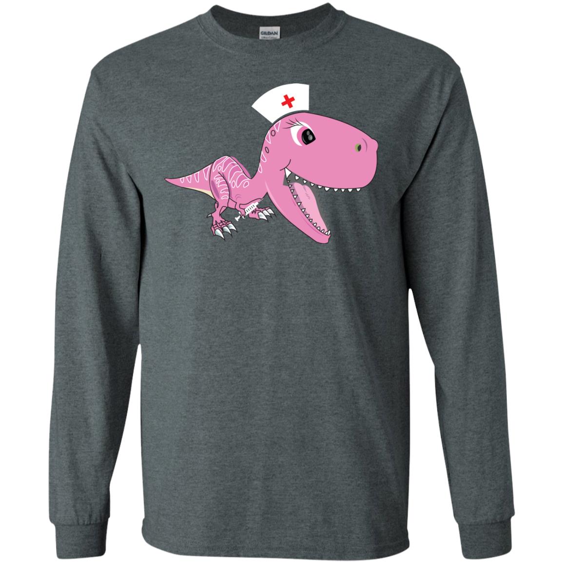 Dinosau-nurse Dinosaurus Nursing Shirt Dark Heather