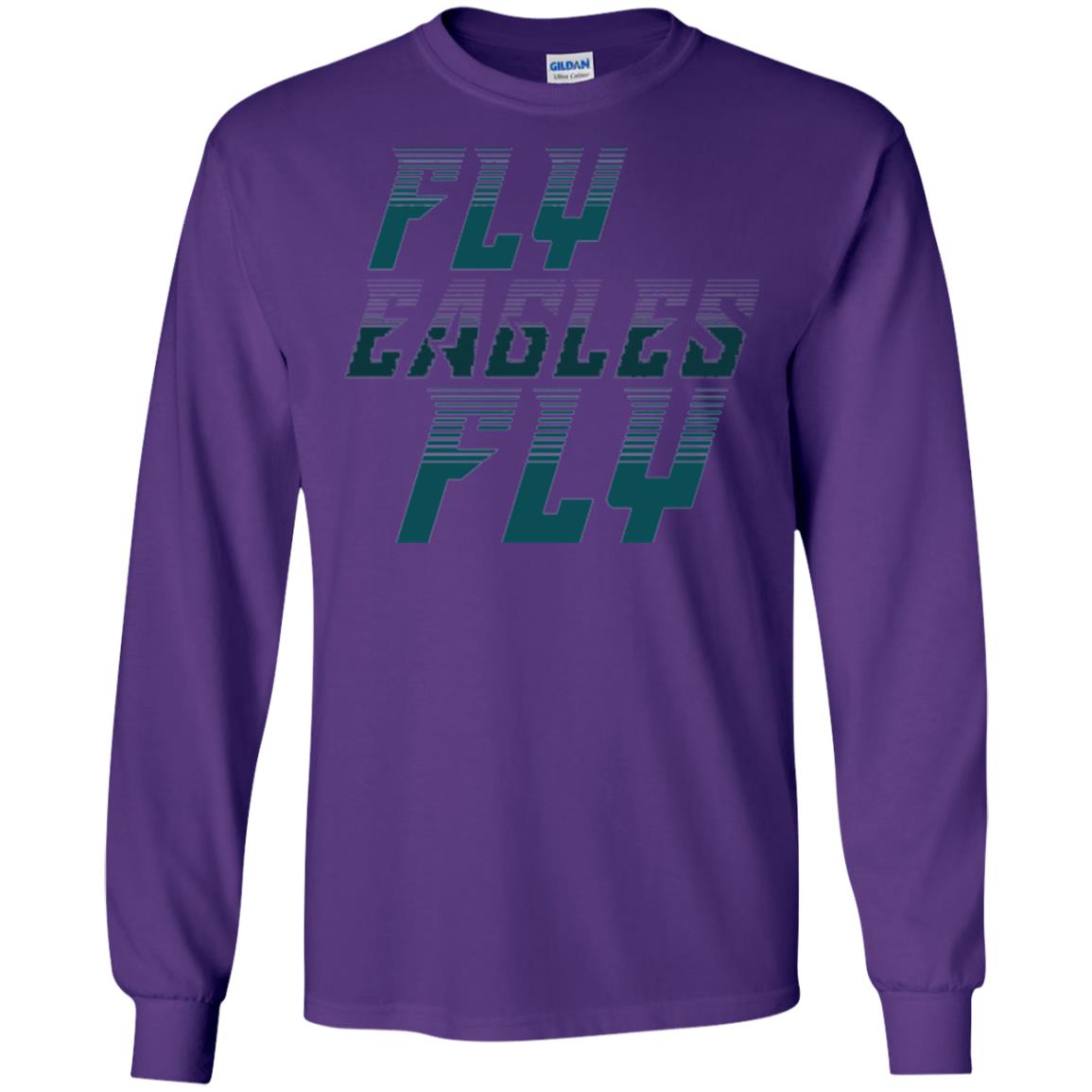 Football Lover T-shirt Fly Eagles Fly Purple